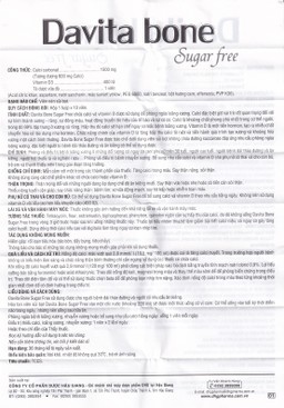 Viên sủi Davita Bone Sugar Free DHG phòng ngừa và điều trị loãng xương (10 viên)