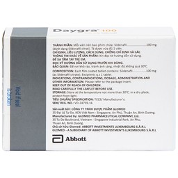 Thuốc Daygra 100 Abbott điều trị rối loạn cương dương (1 vỉ x 4 viên)