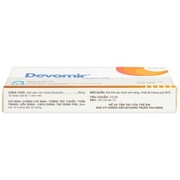 Thuốc Devomir S.P.M ohòng ngừa say sóng, say tàu xe, máy bay (3 vỉ x 10 viên)