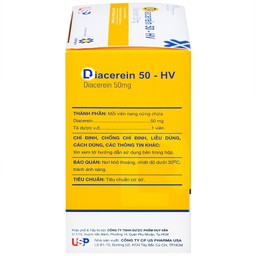 Thuốc Diacerein 50 - HV USP điều trị các bệnh thoái hóa khớp (10 vỉ x 10 viên)