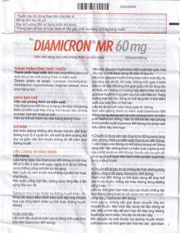 Thuốc Diamicron MR 60mg Servier điều trị tiểu đường típ 2 (2 vỉ x 15 viên)