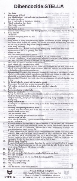 Thuốc cốm Dibencozide Stella 2mg điều trị hỗ trợ chán ăn, suy dinh dưỡng, chậm lớn (10 gói x 1.5g)