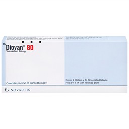 Thuốc Diovan 80 Novartis điều trị bệnh tăng huyết áp, suy tim (2 vỉ x 14 viên)