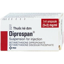Thuốc tiêm Diprospan Injection (5+2)mg/ml Merck điều trị các bệnh cơ xương và mô mềm, dị ứng (1 ống x 1ml)