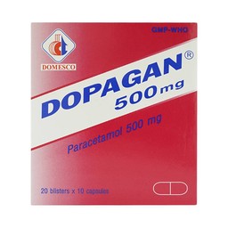 Thuốc Dopagan 500mg Domesco giảm đau và hạ sốt (20 vỉ x 10 viên)