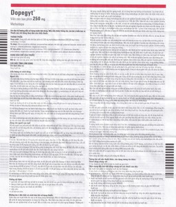 Thuốc Dopegyt 250mg Egis Pharma điều trị tăng huyết áp (10 vỉ x 10 viên)