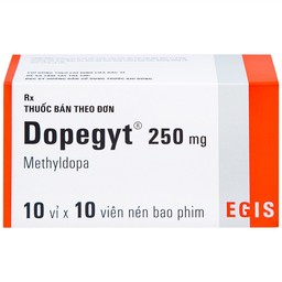 Thuốc Dopegyt 250mg Egis Pharma điều trị tăng huyết áp (10 vỉ x 10 viên)