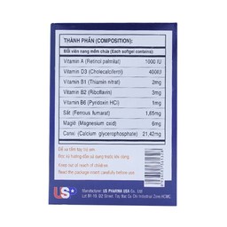 Thuốc Drimy USP bổ sung vitamin, khoáng chất (10 vỉ x 10 viên)