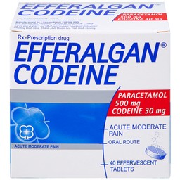 Viên sủi Efferalgan Codeine giảm đau cấp tính mức độ trung bình (10 vỉ x 4 viên)