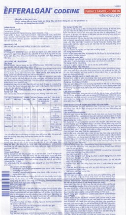 Viên sủi Efferalgan Codeine giảm đau cấp tính mức độ trung bình (10 vỉ x 4 viên)