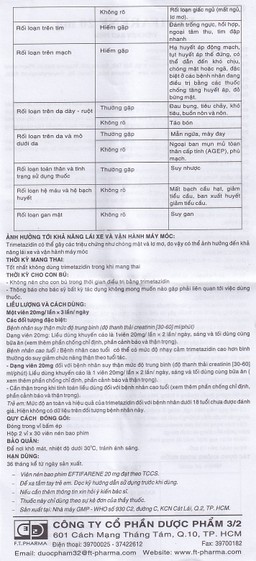 Thuốc Eftifarene Dược 3-2 hỗ trợ điều trị đau thắt ngực ổn định (2 vỉ x 30 viên)