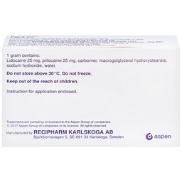 Thuốc Emla 5% Aspen gây tê bề mặt da (5 tuýp x 5g)