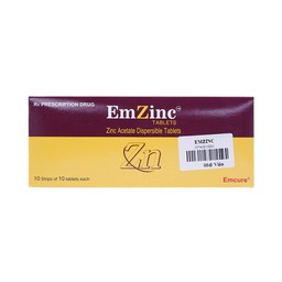 Thuốc Emzinc Emcure bổ sung kẽm, trị tiêu chảy (10 vỉ x 10 viên)