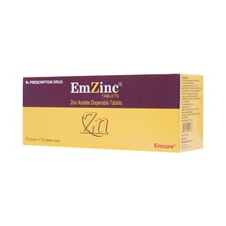 Thuốc Emzinc Emcure bổ sung kẽm, trị tiêu chảy (10 vỉ x 10 viên)