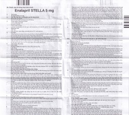 Thuốc Enalapril Stella 5mg điều trị tăng huyết áp, suy tim sung huyết (3 vỉ x 10 viên)
