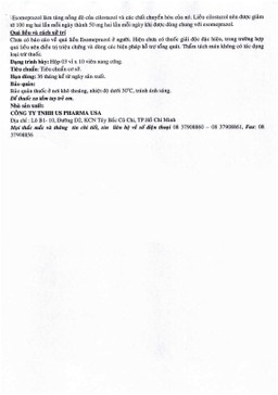 Thuốc Esomeprazol 40-US điều trị trào ngược dạ dày, thực quản (3 vỉ x 10 viên)