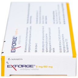 Thuốc Exforge 5mg/80mg Novartis điều trị tăng huyết áp vô căn (2 vỉ x 14 viên)