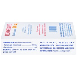 Thuốc Fenofibrate 200mg Domesco điều trị rối loạn lipoprotein huyết (3 vỉ x 10 viên)