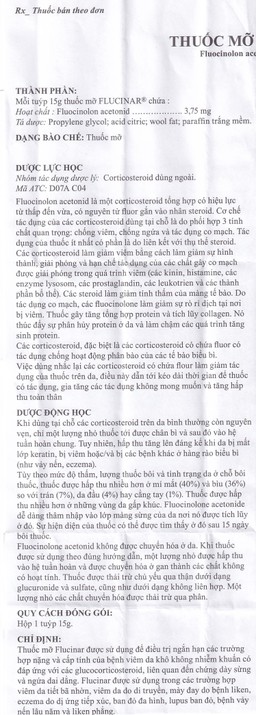 Thuốc mỡ Flucinar Jelfa điều trị viêm da (15g)