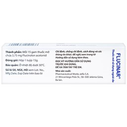 Thuốc mỡ Flucinar Jelfa điều trị viêm da (15g)