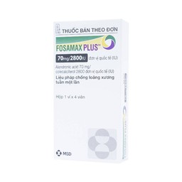 Thuốc Fosamax Plus 70mg/2800IU MSD điều trị loãng xương (1 vỉ x 4 viên)