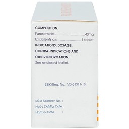 Thuốc Furosemide Mekophar điều trị phù, tăng huyết áp (10 vỉ x 30 viên)