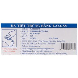 Gạc tiệt trùng Đông Pha nhỏ 5x6x8cm (10 miếng) sơ cứu vết thương, thấm máu và dịch tiết
