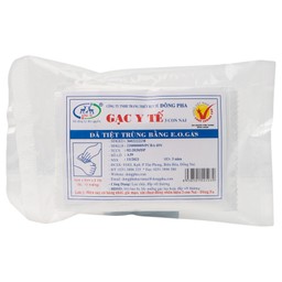 Gạc tiệt trùng Đông Pha nhỏ 5x6x8cm (10 miếng) sơ cứu vết thương, thấm máu và dịch tiết