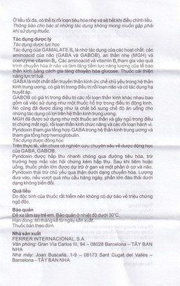 Dung dịch Gamalate B6 điều trị suy nhược thần kinh (80ml)