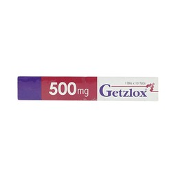 Thuốc Getzlox 500mg Getz điều trị nhiễm khuẩn (1 vỉ x 10 viên)