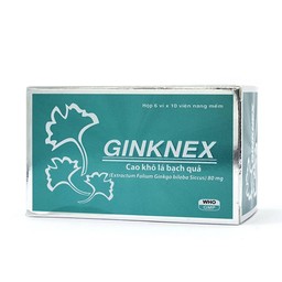 Thuốc Ginknex 80mg Davipharm hỗ trợ điều trị chứng giảm trí nhớ, kém tập trung tư tưởng (6 vỉ x 10 viên)