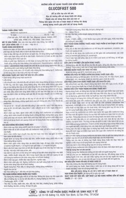 Thuốc Glucofast 500mg Mebiphar điều trị tiểu đường típ 2 (4 vỉ x 15 viên)