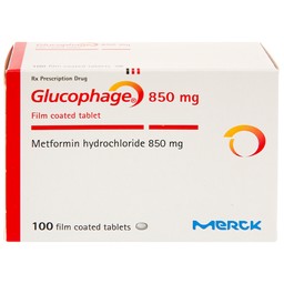 Thuốc Glucophage 850mg Merck điều trị đái tháo đường típ 2 (5 vỉ x 20 viên)