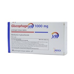 Thuốc Glucophage XR 1000mg Merck điều trị tiểu đường típ 2 (3 vỉ x 10 viên)