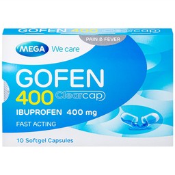Thuốc Gofen 400 MEGA We care điều trị hạ sốt, giảm đau (5 vỉ x 10 viên)