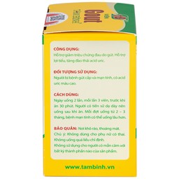 Viên Gout Tâm Bình hỗ trợ giảm triệu chứng đau do gút (60 viên)