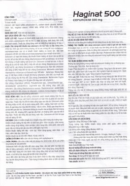 Thuốc Haginat 500 DHG điều trị nhiễm khuẩn (2 vỉ x 5 viên)