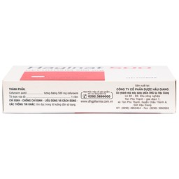 Thuốc Haginat 500 DHG điều trị nhiễm khuẩn (2 vỉ x 5 viên)