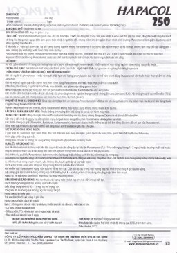 Bột Hapacol 250 DHG giảm đau, hạ sốt (24 gói)