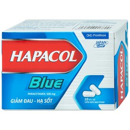 Thuốc Hapacol Blue 500 DHG điều trị đau đầu, đau nửa đầu, đau răng (10 vỉ x 10 viên)