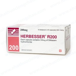 Thuốc Herbesser R200 điều trị tăng huyết áp vô căn, đau thắt ngực ổn định (10 vỉ x 10 viên)