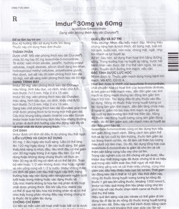 Thuốc Imdur 60mg AstraZeneca điều trị dự phòng đau thắt ngực (2 vỉ x 15 viên)
