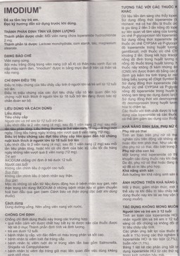 Thuốc Imodium 2mg Janssen điều trị tiêu chảy cấp (25 vỉ x 4 viên)