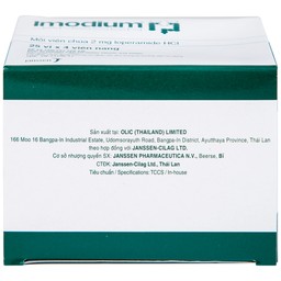 Thuốc Imodium 2mg Janssen điều trị tiêu chảy cấp (25 vỉ x 4 viên)