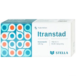 Thuốc Itranstad 100mg Stella điều trị nấm Candida ở miệng, họng, âm đạo, âm hộ (1 vỉ x 6 viên)