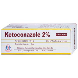 Kem bôi da Ketoconazole 2% Mekophar điều trị nấm ở da và niêm mạc (5g) 