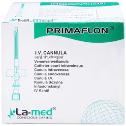 Kim luồn 22G/25mm Primaflon Lamed dễ dàng tiêm xuyên qua da và thành mạch (100 cái)
