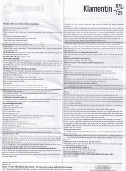 Viên nén Klamentin 875/125 DHG Pharma điều trị viêm xoang, viêm tai giữa, viêm phế quản (2 vỉ x 7 viên)