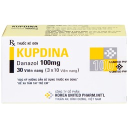 Viên nang cứng Kupdina 100mg Korea United Pharm điều trị đau trong lạc nội mạc tử cung, u xơ tuyến vú (3 vỉ x 10 viên)