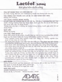 Bột pha hỗn dịch uống Lactéol 340mg điều trị tiêu chảy (10 gói) 